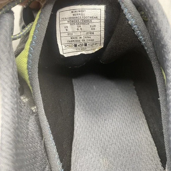 Merrell All Out Shine Trail Running Shoes Barefoot Black Blue J06332 Womens 9M - Picture 7 of 8